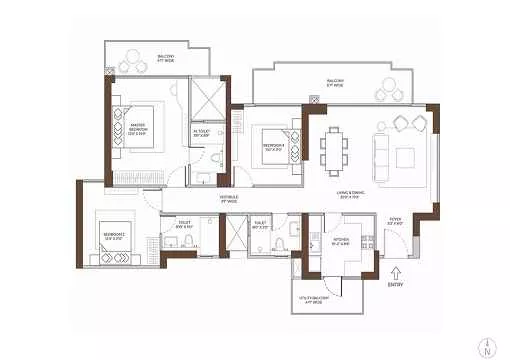 Sobha Strada Studio Apartments Floor Plan